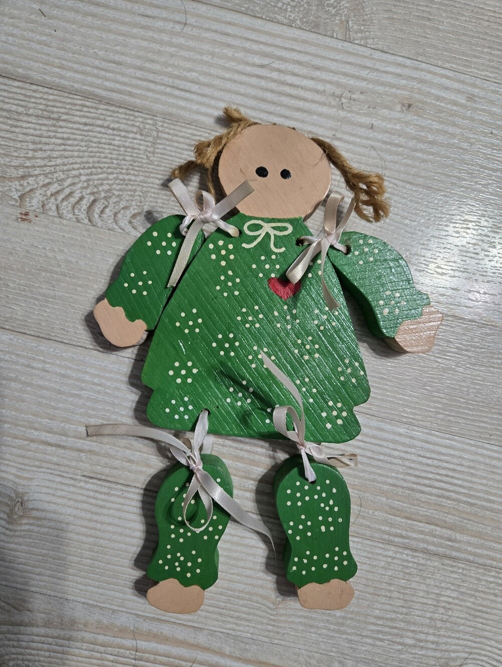 Vintage Handmade Wooden Jointed Articulated Doll